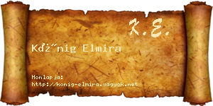 Kőnig Elmira névjegykártya